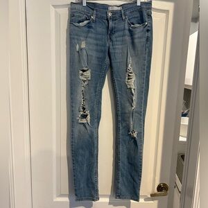 Levi's Light Blue Distressed Skinny Jeans